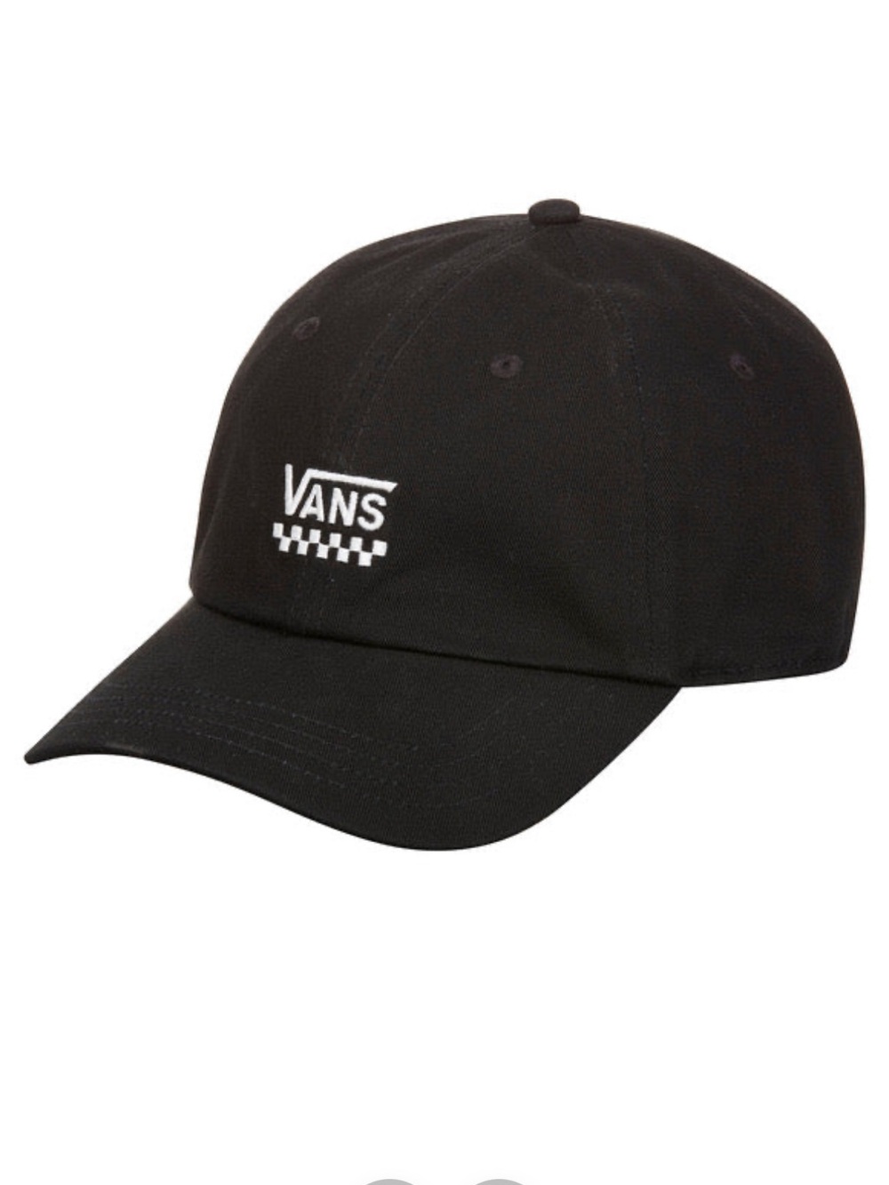 Vans "Of The Wall" Black Dad Cap with White Embroidered Logo